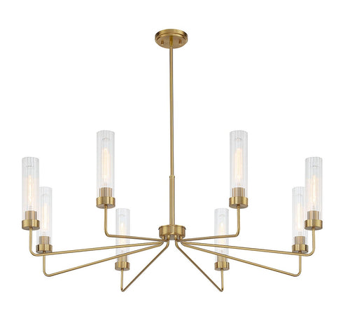 Baker 8-Light Chandelier in Warm Brass