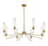 Baker 8-Light Chandelier in Warm Brass