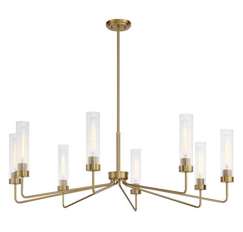 Baker 8-Light Chandelier in Warm Brass