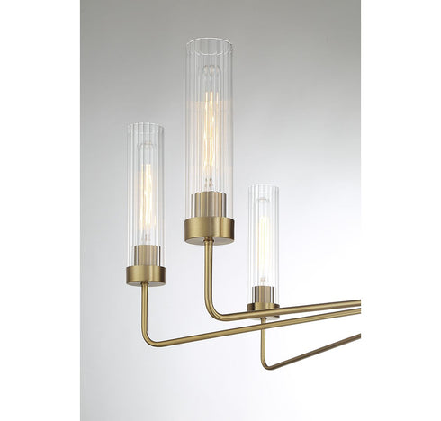 Baker 8-Light Chandelier in Warm Brass