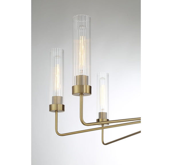 Baker 8-Light Chandelier in Warm Brass