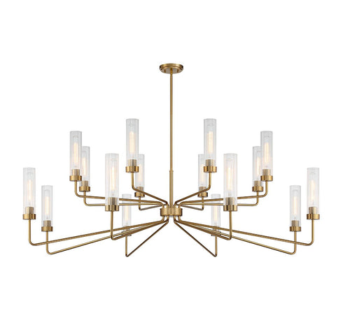 Baker 16-Light Chandelier in Warm Brass