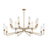 Baker 16-Light Chandelier in Warm Brass