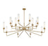 Baker 16-Light Chandelier in Warm Brass