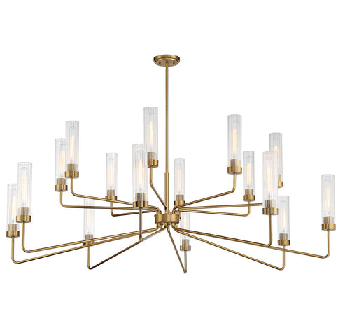 Baker 16-Light Chandelier in Warm Brass
