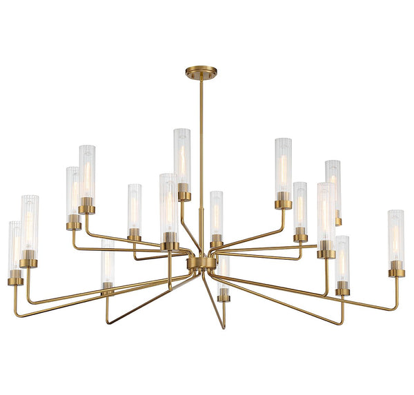 Baker 16-Light Chandelier in Warm Brass
