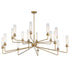 Baker 16-Light Chandelier in Warm Brass
