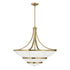Constantine 4-Light Chandelier in Warm Brass