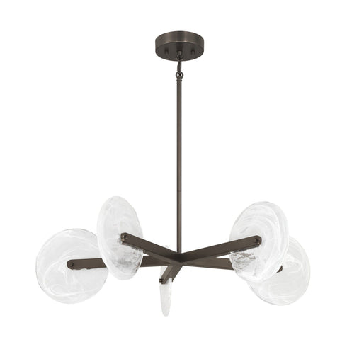 Ainslie 5-Light LED Chandelier in Mediterranean Bronze