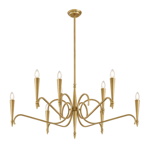 Tremont 9-Light Chandelier in Riviera Brass