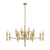 Tremont 12-Light Chandelier in Riviera Brass