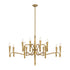 Tremont 12-Light Chandelier in Riviera Brass