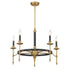 Consulate 5-Light Chandelier in Matte Black and Warm Brass