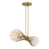 Longfellow 6-Light Linear Chandelier in Burnished Brass