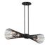Longfellow 6-Light Linear Chandelier in Burnished Brass