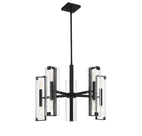 Winfield 10-Light Chandelier in Matte Black