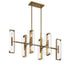Winfield 12-Light Linear Chandelier in Matte Black