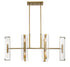 Winfield 12-Light Linear Chandelier in Matte Black