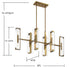 Winfield 12-Light Linear Chandelier in Matte Black