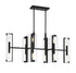 Winfield 12-Light Linear Chandelier in Matte Black
