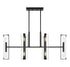 Winfield 12-Light Linear Chandelier in Matte Black