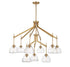 Corbin 9-Light Chandelier in Warm Brass