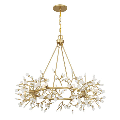 Once 8-Light Chandelier in Spun Gold by Breegan Jane