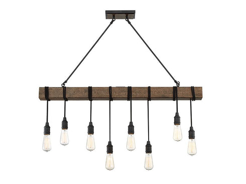 Burgess 8-Light Linear Chandelier in Durango