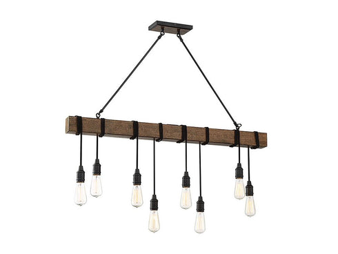 Burgess 8-Light Linear Chandelier in Durango