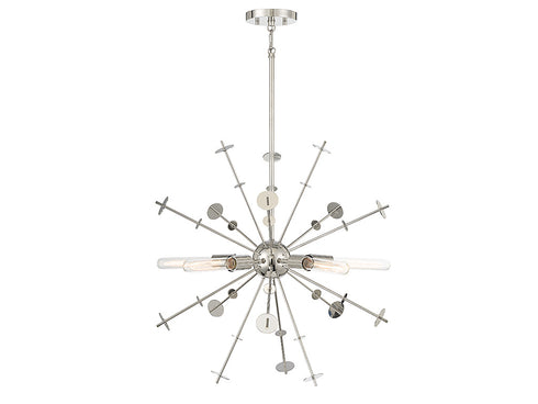 5-Light Pendant in Polished Nickel