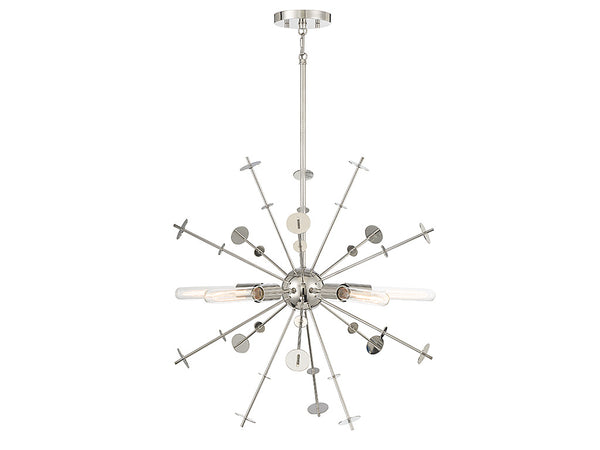 5-Light Pendant in Polished Nickel