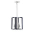 Champlin 4-Light Pendant in Navy with Polished Nickel Accents