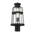 Quinton 1-Light Outdoor Post Lantern in Matte Black