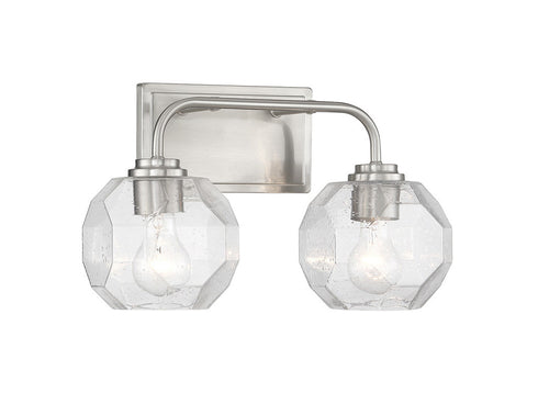 Baldwin 2-Light Bathroom Vanity Light in Satin Nickel