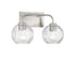 Baldwin 2-Light Bathroom Vanity Light in Satin Nickel