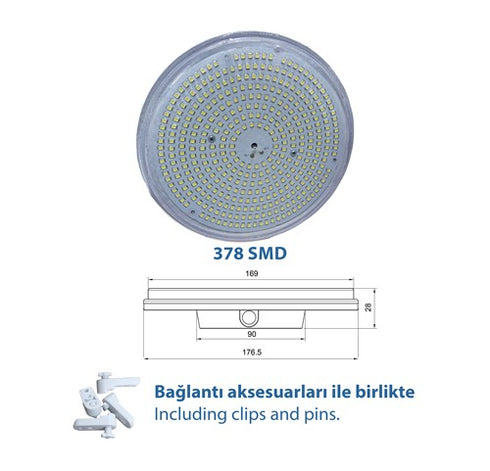 PINA Epoxy Filled Slim LED Pool Bulb, PAR56 Replacement, Full or Half Fill, 12V, IP68