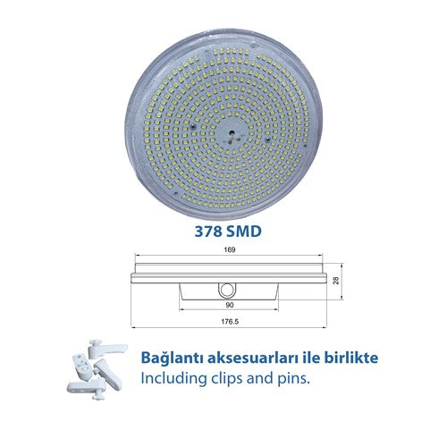 PINA Epoxy Filled Slim LED Pool Bulb, PAR56 Replacement, Full or Half Fill, 12V, IP68