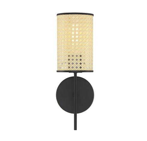 1-Light Wall Sconce in Matte Black