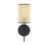 1-Light Wall Sconce in Matte Black