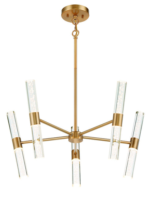 Arlon 10-Light LED Pendant in Warm Brass