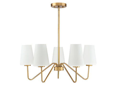 5-Light Chandelier in Matte Black