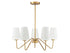 5-Light Chandelier in Matte Black