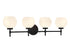 Hannah 4-Light Bathroom Vanity Light in Matte Black