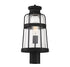 Quinton 1-Light Outdoor Post Lantern in Matte Black