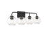 Baldwin 4-Light Bathroom Vanity Light in Matte Black