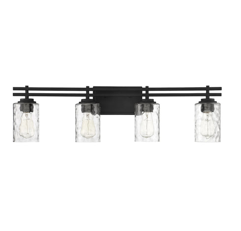 Baxter 4-Light Bathroom Vanity Light in Warm Brass