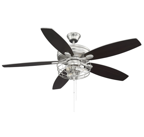 52" 3-Light Ceiling Fan in Brushed Nickel