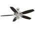 52" 3-Light Ceiling Fan in Brushed Nickel