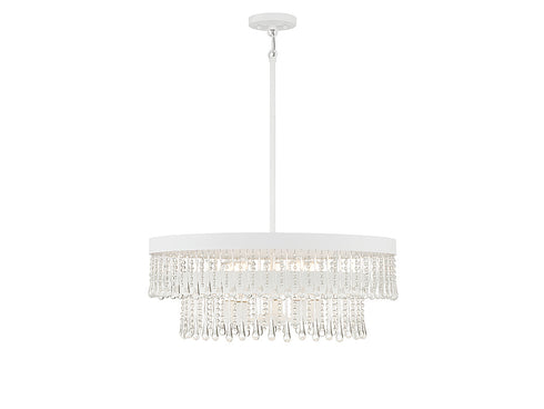 6-Light Pendant in Bisque White