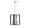 Champlin 4-Light Pendant in Navy with Polished Nickel Accents
